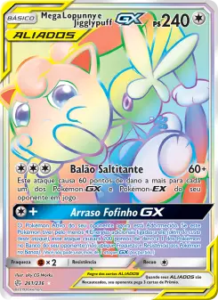Mega Lopunny e Jigglypuff GX – Carta Pokémon TCG