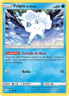 Vulpix de Alola – Carta Pokémon TCG