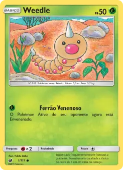 Weedle – Carta Pokémon TCG