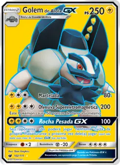 Golem de Alola GX – Carta Pokémon TCG