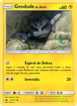 Geodude de Alola – Carta Pokémon TCG