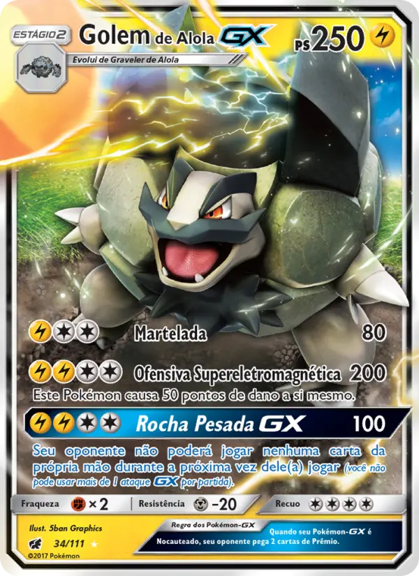 Golem de Alola GX – Pokémon TCG