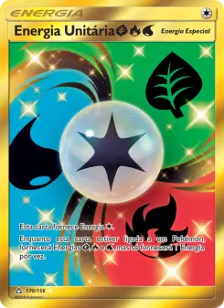 Energia Unitária GrassFireWater – Carta Pokémon TCG