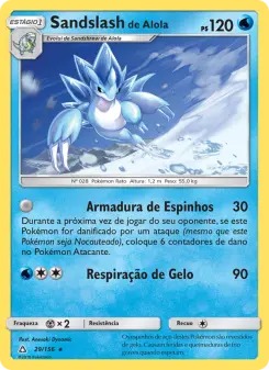 Sandslash de Alola – Carta Pokémon TCG