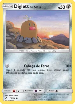 Diglett de Alola – Carta Pokémon TCG