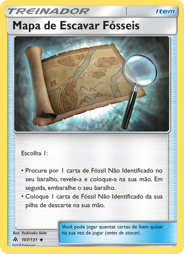 Mapa de Escavar Fósseis – Pokémon TCG