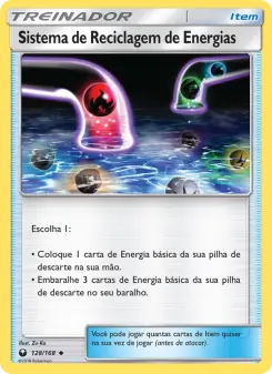 Sistema de Reciclagem de Energias – Carta Pokémon TCG