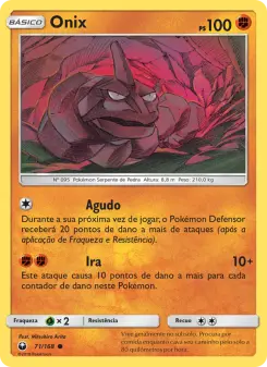 Onix – Carta Pokémon TCG