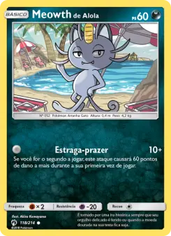 Meowth de Alola – Carta Pokémon TCG