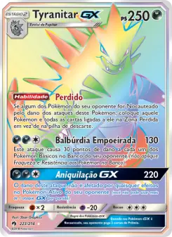 Tyranitar GX – Carta Pokémon TCG