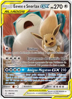 Eevee e Snorlax GX – Carta Pokémon TCG