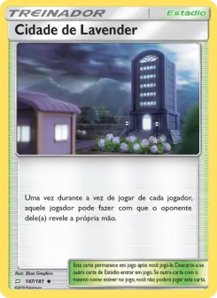 Cidade de Lavender – Carta Pokémon TCG