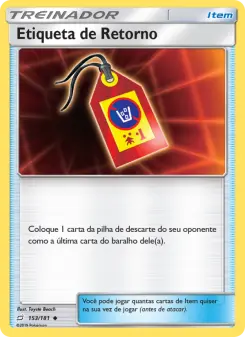 Etiqueta de Retorno – Carta Pokémon TCG