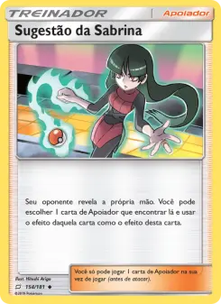 Sugestão da Sabrina – Carta Pokémon TCG