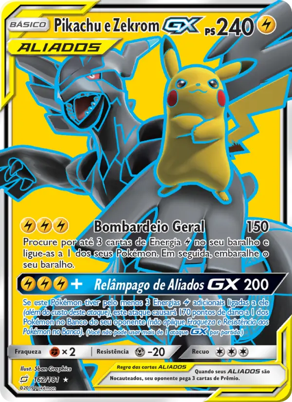 Pikachu e Zekrom GX – Pokémon TCG