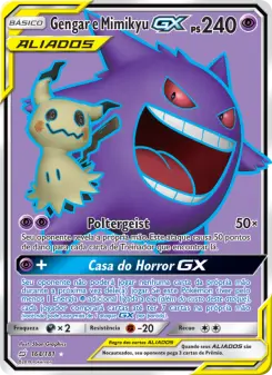 Gengar e Mimikyu GX – Carta Pokémon TCG