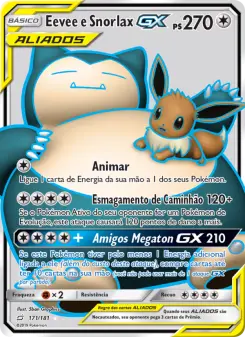 Eevee e Snorlax GX – Carta Pokémon TCG