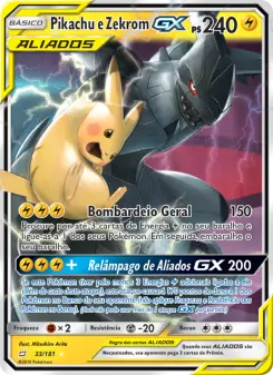 Pikachu e Zekrom GX – Carta Pokémon TCG