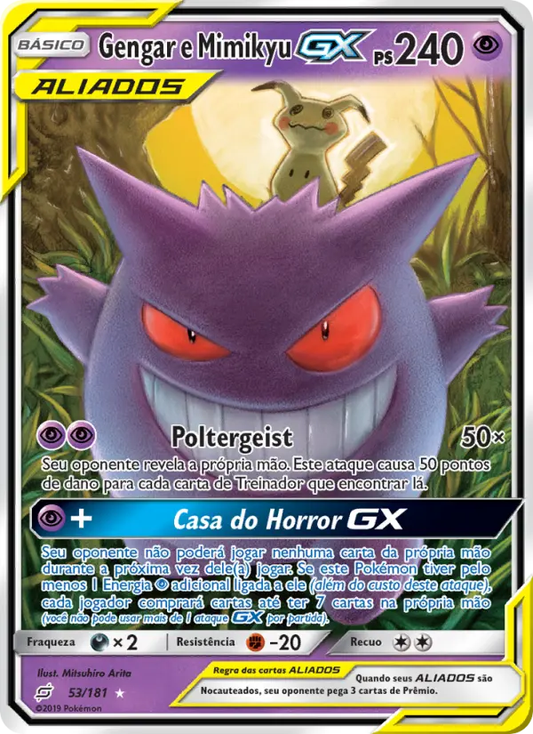 Gengar e Mimikyu GX – Pokémon TCG