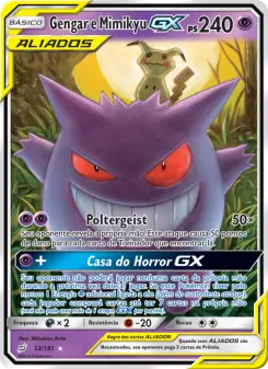 Gengar e Mimikyu GX – Carta Pokémon TCG