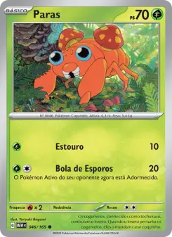 Paras – Carta Pokémon TCG