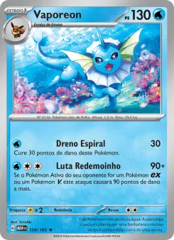 Vaporeon – Carta Pokémon TCG