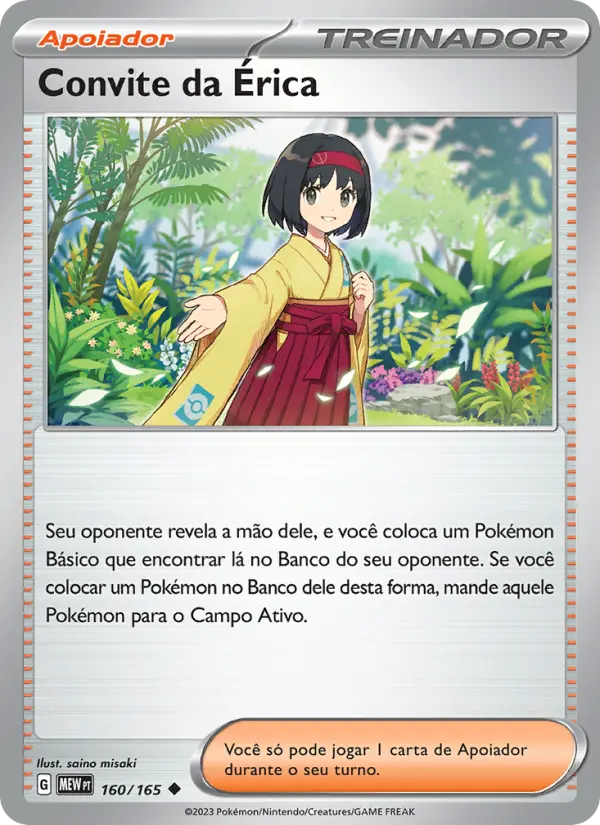 Convite da Érica – Pokémon TCG