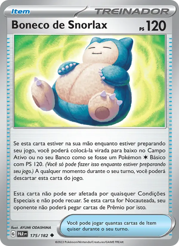 Boneco de Snorlax – Pokémon TCG