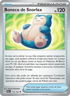 Boneco de Snorlax – Carta Pokémon TCG
