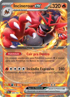 Incineroar ex – Carta Pokémon TCG