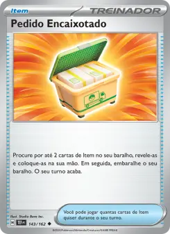 Pedido Encaixotado – Carta Pokémon TCG