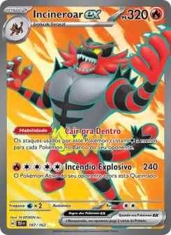 Incineroar ex – Carta Pokémon TCG