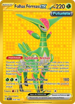 Folhas Férreas ex – Carta Pokémon TCG