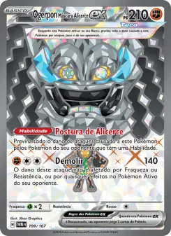 Ogerpon Máscara Alicerce ex – Carta Pokémon TCG