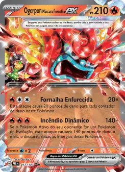 Ogerpon Máscara Fornalha ex – Carta Pokémon TCG