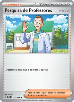 Pesquisa de Professores – Carta Pokémon TCG