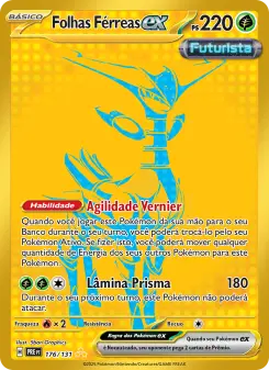Folhas Férreas ex – Carta Pokémon TCG