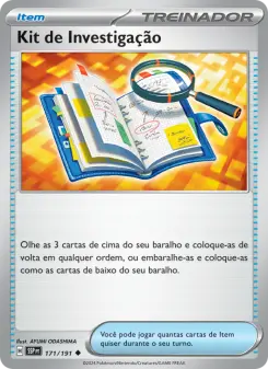 Kit de Investigação – Carta Pokémon TCG