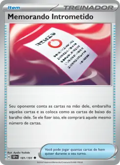 Memorando Intrometido – Carta Pokémon TCG