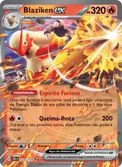 Blaziken ex – Carta Pokémon TCG