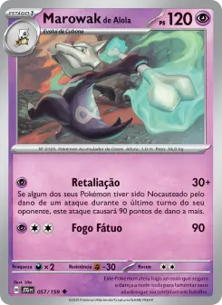 Marowak de Alola – Carta Pokémon TCG