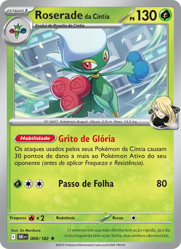 Roserade da Cíntia – Pokémon TCG