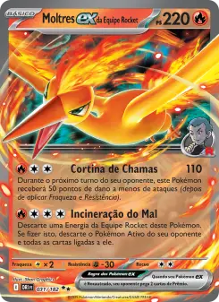 Moltres ex da Equipe Rocket – Carta Pokémon TCG
