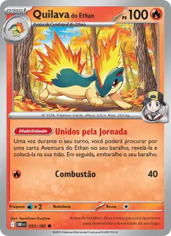 Quilava do Ethan – Carta Pokémon TCG