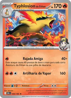 Typhlosion do Ethan – Carta Pokémon TCG