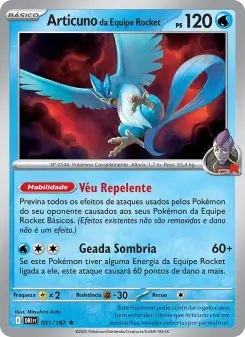 Articuno da Equipe Rocket – Carta Pokémon TCG