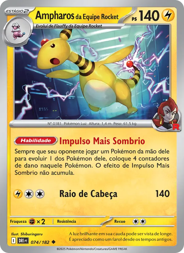 Ampharos da Equipe Rocket – Pokémon TCG