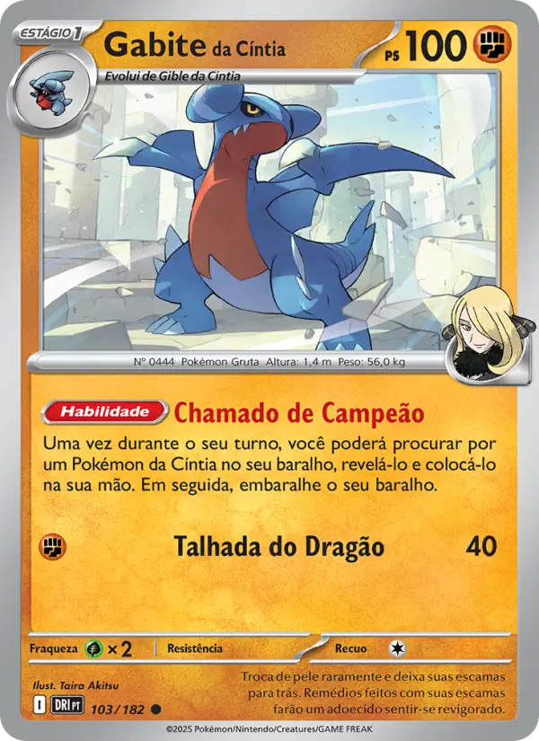 Gabite da Cíntia – Pokémon TCG