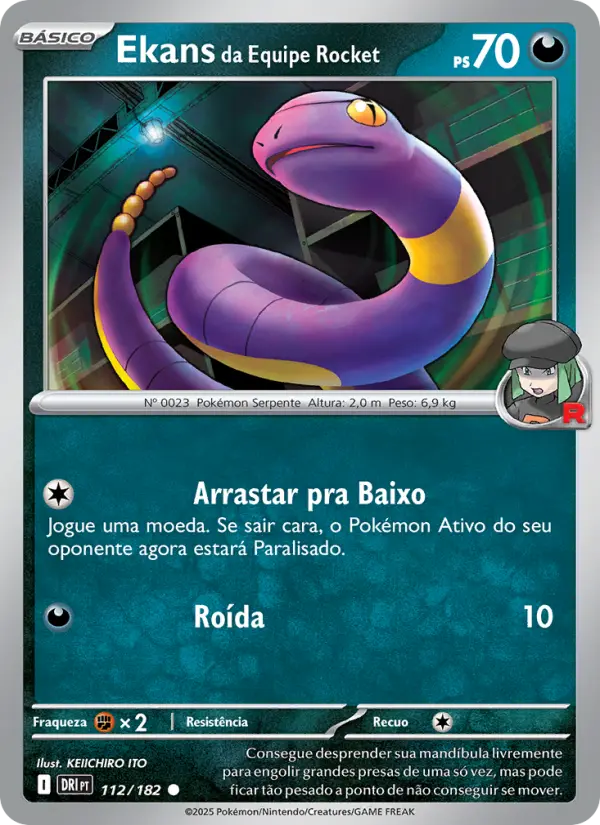Ekans da Equipe Rocket – Pokémon TCG
