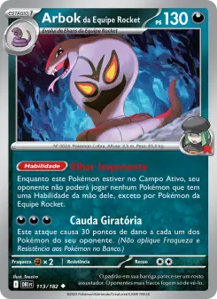 Arbok da Equipe Rocket – Carta Pokémon TCG